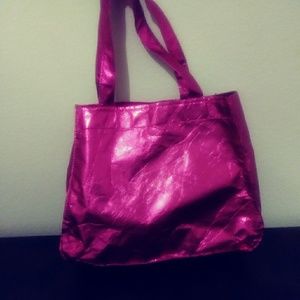 Small Metallic Pink Tote Bag